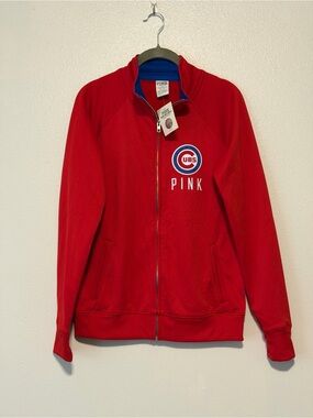 PINK Victoria's Secret Red Chicago Cubs Logo Jacket